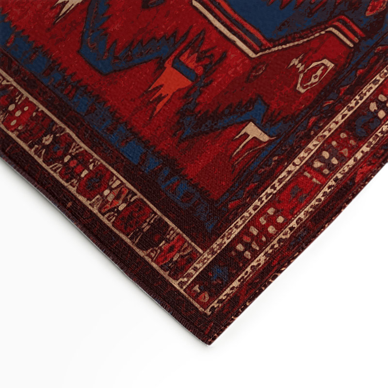 Tapis d'intérieur et d'extérieur brun Persian, Rectangle 5 pi x 7 pi