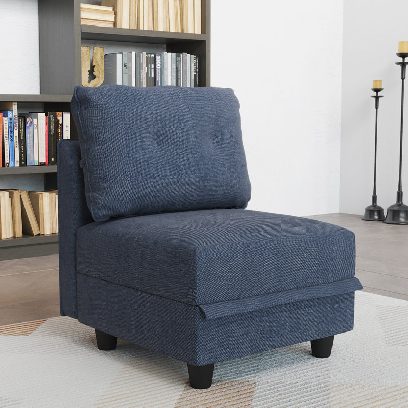 Bernhart 25,6 de large, 100 % polyester bleu marine