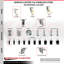 Jeu de roulettes extensibles en nylon 316SS