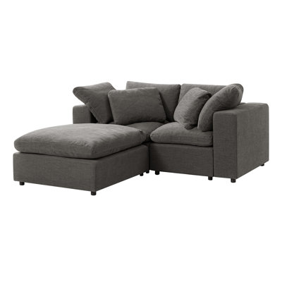 Merritt Modern Cloud Down Filled Oversized Sectional Couches With One Ottoman