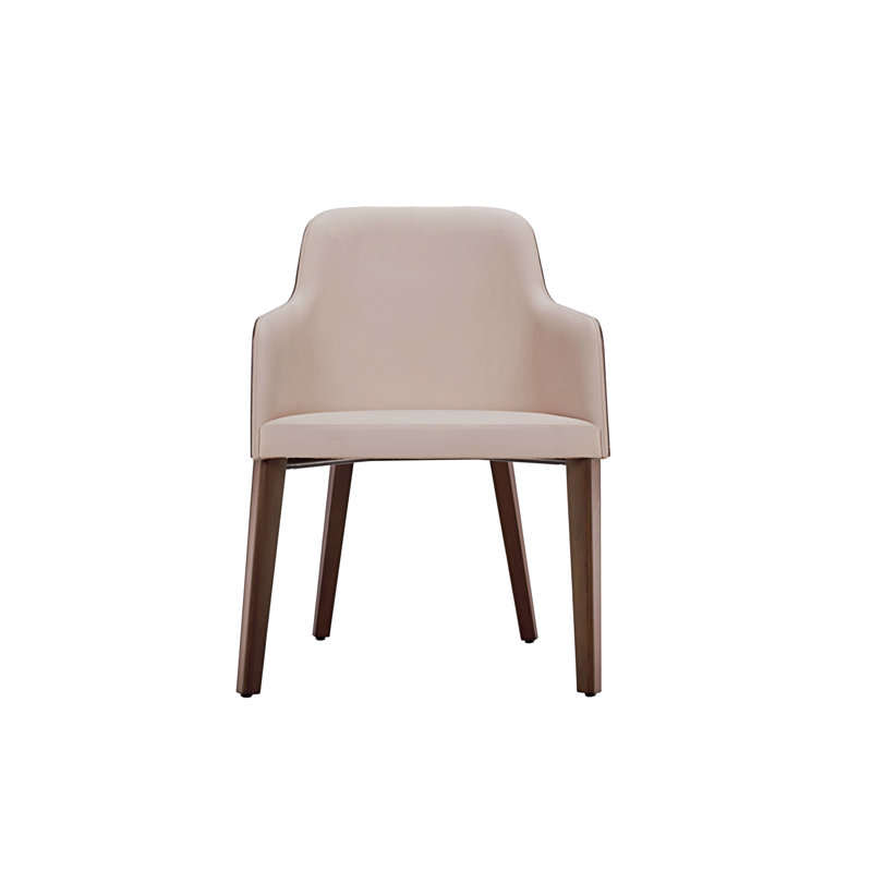 Chaise rembourrée noir / crème, Crème