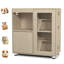 Unité Hamster Nook House, cage en bois, fenêtres en acrylique, armoire de rangement, espaces de rangement ouverts avec revêtement, surface imperméable-1117780939