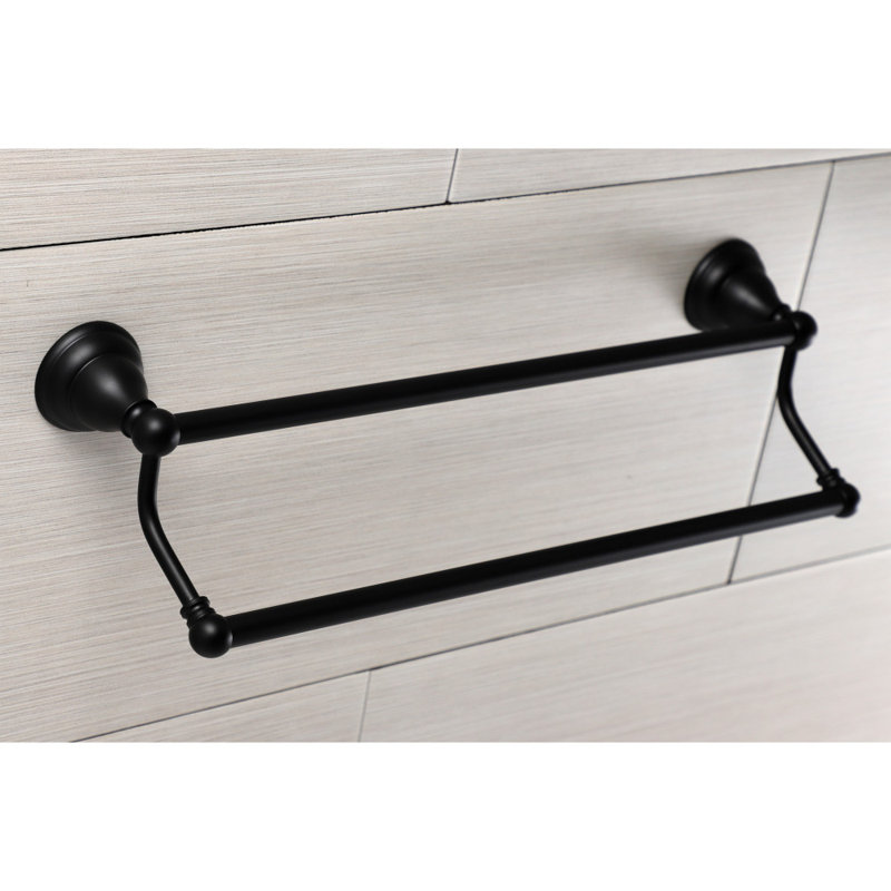Kingston Brass Royale 18-Inch Dual Towel Bar, Matte Black
