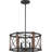 Kafader 6 - Light Steel Dimmable Drum Chandelier
