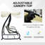 3 Person Porch Swing with Canopy-2084136875