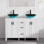 Margaux Freestanding Standard Free Standing Single Double Vanity Bathroom Vanity With Glass Top-1896926630