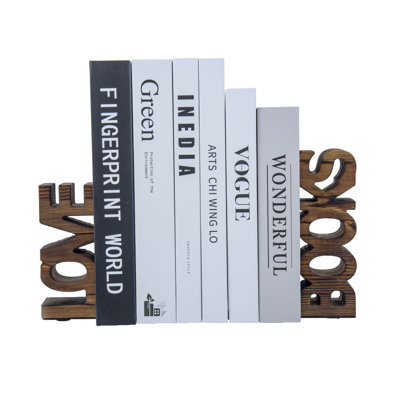 Serre-livres décoratifs en bois