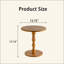 Table d'appoint ronde avec plateau de table en panneau de fibres à densité moyenne et pieds en bois de chêne massif