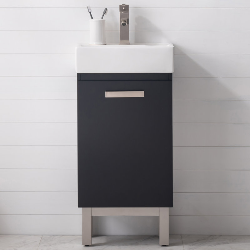Ensemble de meuble-lavabo simple 16,5 po Jarrettsville, Noir