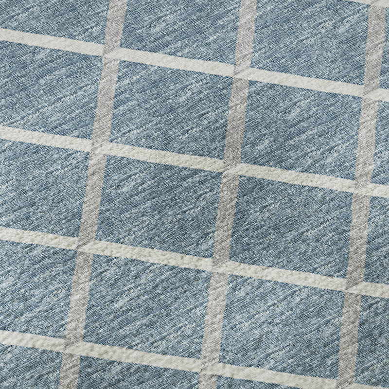 Premium Machine Washable Vaseem AMF140 Sky Rug, Rectangle 10' x 14'