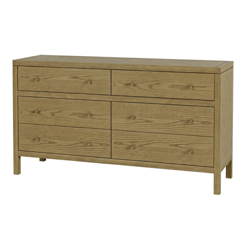 Nora 6-Drawer Dresser, Light Oak