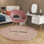 Chaise avec accoudoirs en velours rose pour 2 personnes - Structure en métal doré pour les loisirs Mid-Century