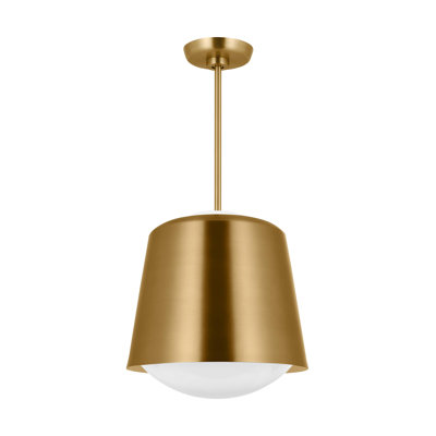Draper Single Light Steel Dimmable Pendant
