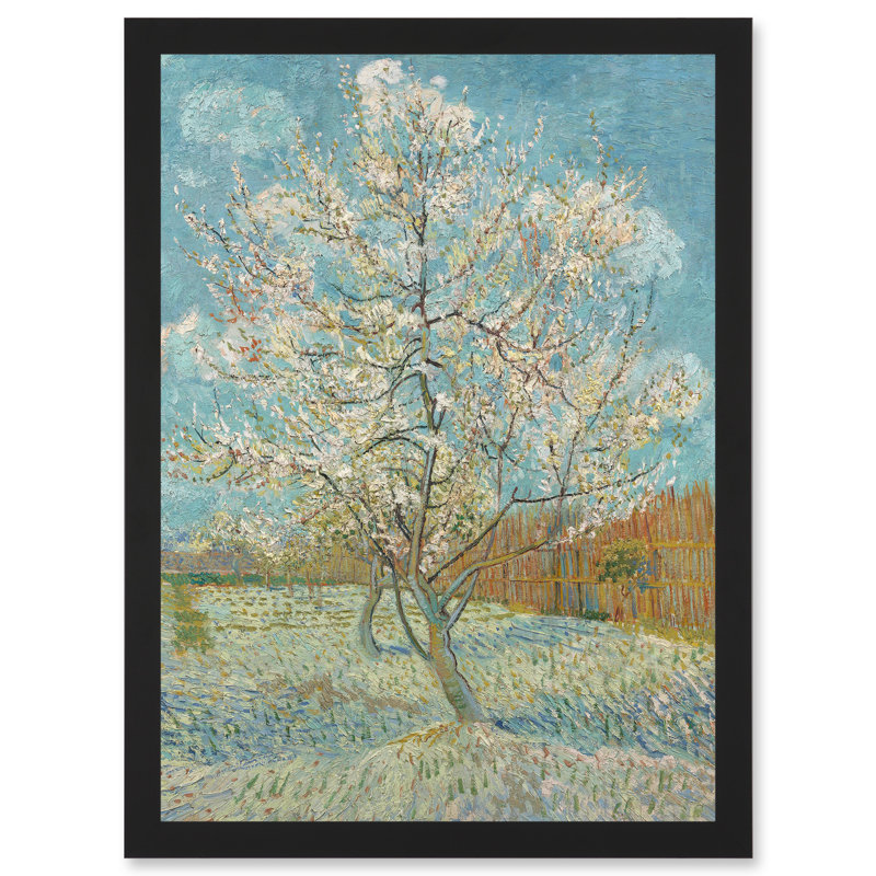 The Pink Peach Tree by Vincent Van Gogh - Single Picture Frame Painting