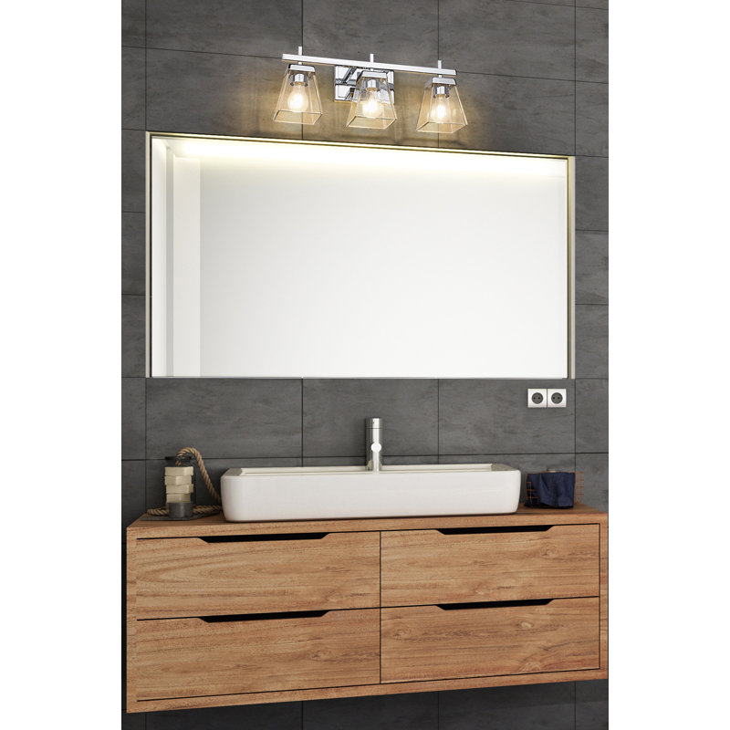 Azruddin 3 - Light Dimmable Vanity Light, Chrome