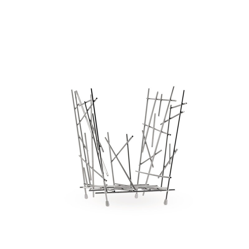 Blow Up Magazine Holder, Stainless Steel
