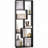Modern Asymmetric Geometric Bookcase with Staggered Shelving, Horizontal or Vertical Placement-1839349833