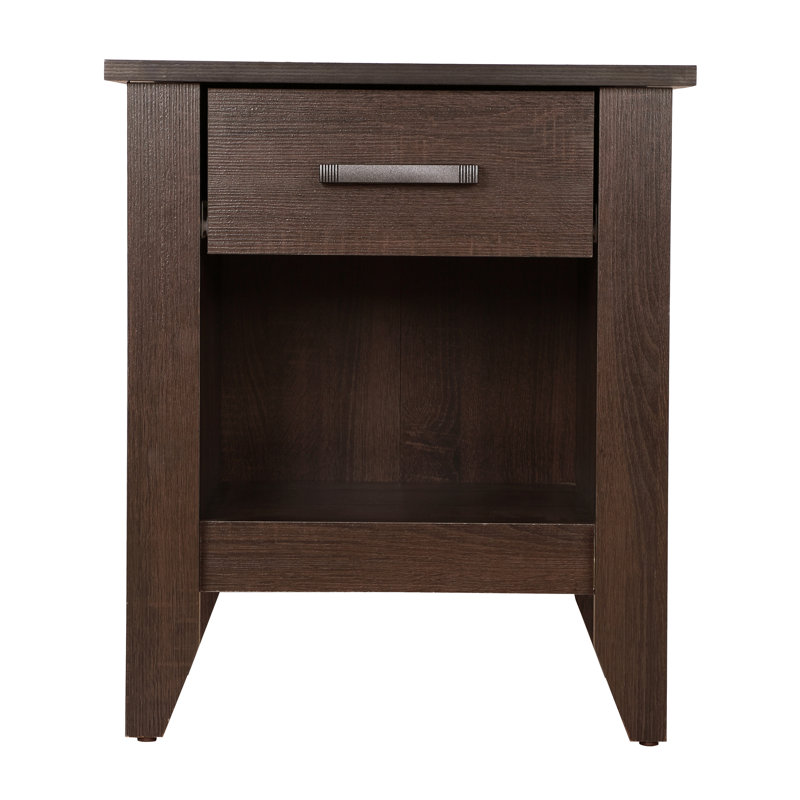 Table de chevet élégante au fini wengé