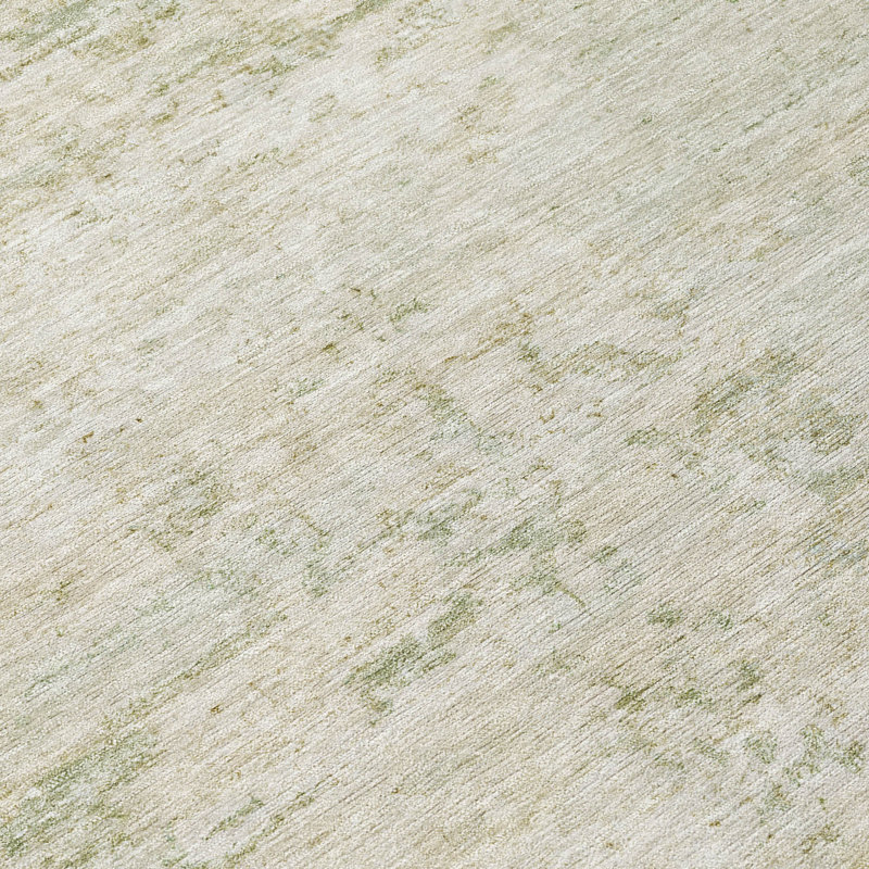 Machine Washable Indoor/Outdoor Xhevrie ACN1723 Linen 1'8" x 2'6" Rug, Rectangle 3' x 5'