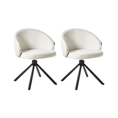 48cm H Polyester Upholstered Upholstered Back Armchair in White