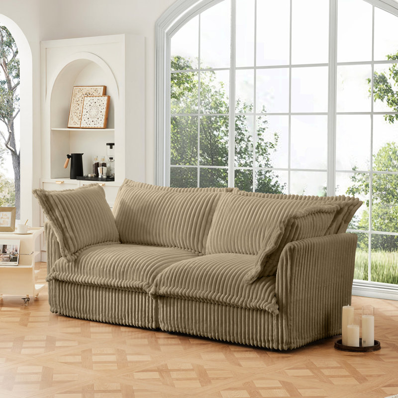 Corduroy 2 For Cozy Times - Siège profond, coussin rembourré et housse amovible, siège confortable, moderne et moderne