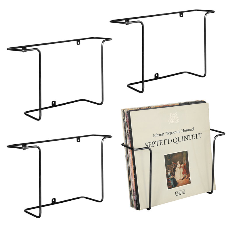 4-Pcs Vinyl Record Multimedia Media Shelves