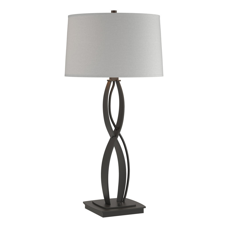 Almost Infinity Table Lamp, Flax, Black