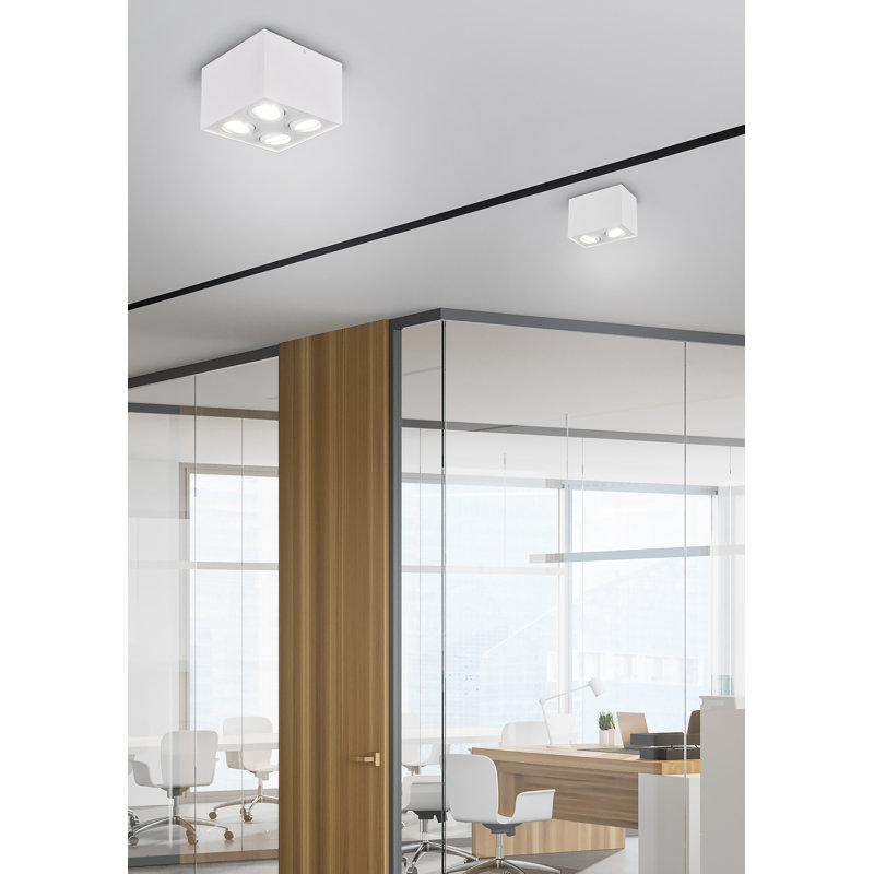 Dias LED Flush Mount, Matte White