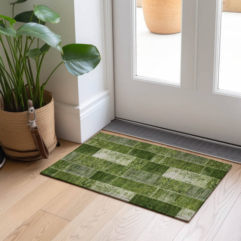 Patchwork Indoor / Outdoor Rug, Rectangle 1'8" x 2'6"