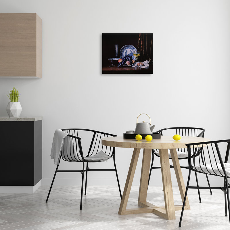  Art baroque sur toile nature morte par Inconnu, H 16 po x l 20 po