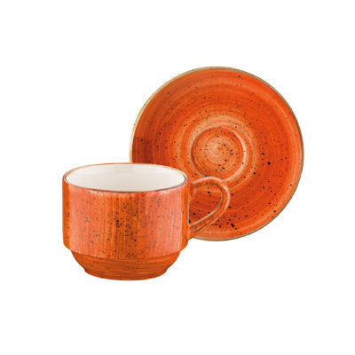 Gris Porcelain Espresso Cup and Saucer