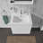 Duravit Wall Mounted Single Bathroom Vanity Base Only (White Matte)-472886417