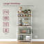 Kitchen Storage Rack With Power Outlet, Coffee Bar, Baker's Rack, With Metal Wire Panel,For Microwave, Steel Frame-1267773725-1267773729
