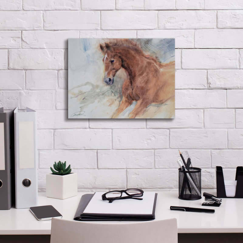 Kameriah " Equine Exercise " by Robert Campbell, 12" H x 16" W x 0.75" D