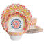 California Designs Tamayo 12 Piece Melamine Dinnerware Set, Service for 4