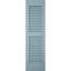 Volets extérieurs Americraft à deux persiennes égales en bois véritable (par paire), 15 po L x 84 po H, avec capuchons de volets en aluminium, bleu paisible-136200573