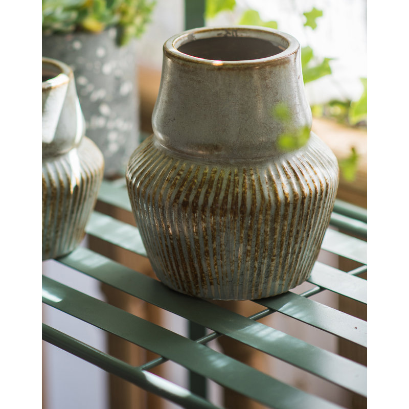 Vase de table sous-vitrage en céramique Rutz, H 7 po x l 6 po x P 6 po