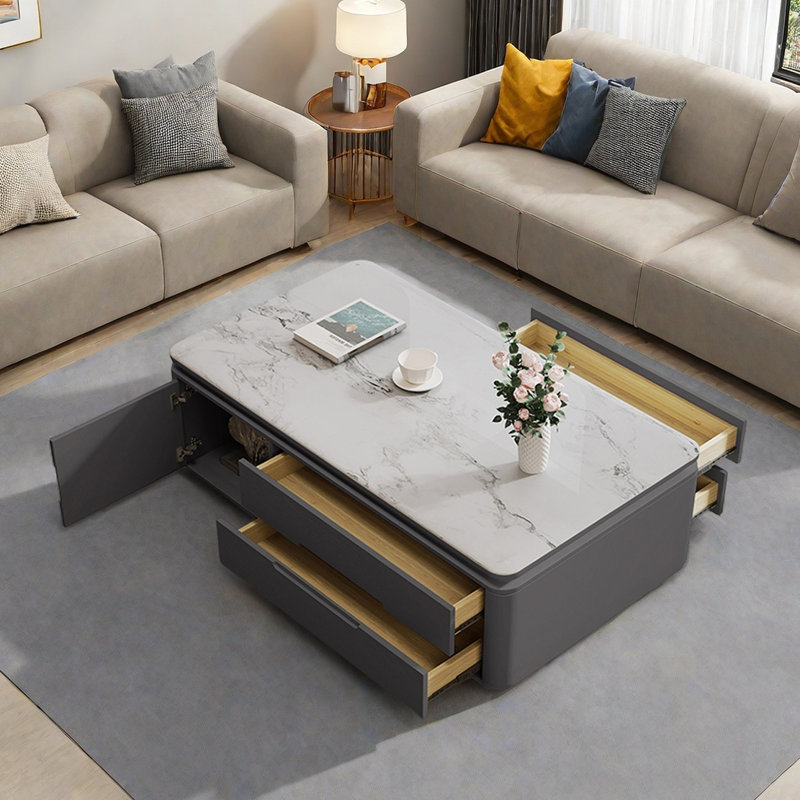 Ansell, Blanc / Gris, H 19,7 po x L 55,1 po x l 31,5 po