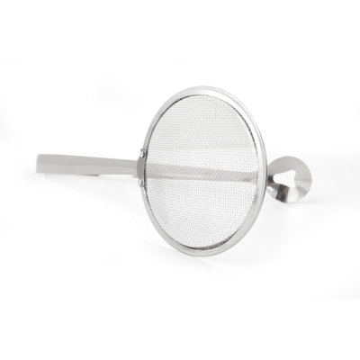 Pinces en acier inoxydable de qualité supérieure avec crépine, 11,4 pouces de long | 100% résistant à la rouille, crépine de 3,9 pouces de diamètre | Va au lave-vaisselle, idéal pour cuisiner, griller et servir | Durable Kitchen Essential