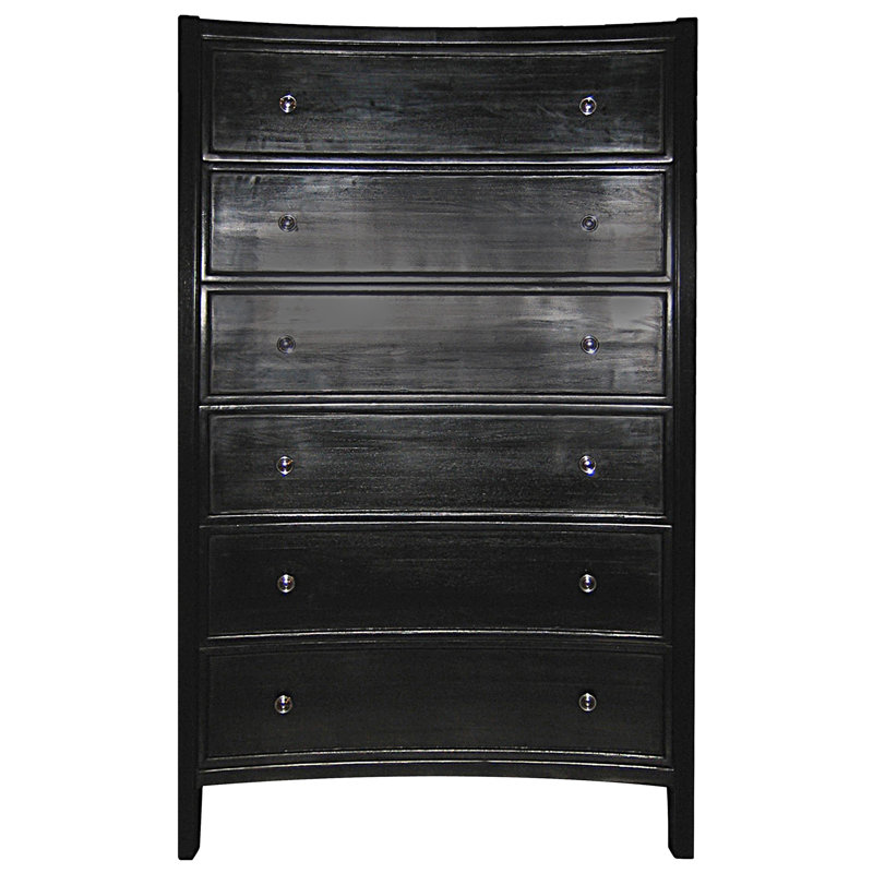 Hampton 36'' W 6 - Drawer Dresser, Hand Rubbed Black