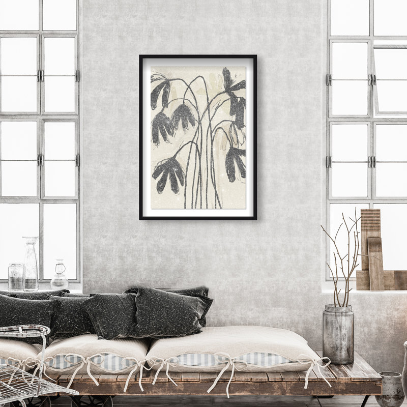 Tree Abstract Studio Print by Oliver Gal, 46.5"H x 31.5"W, Black Shadowbox