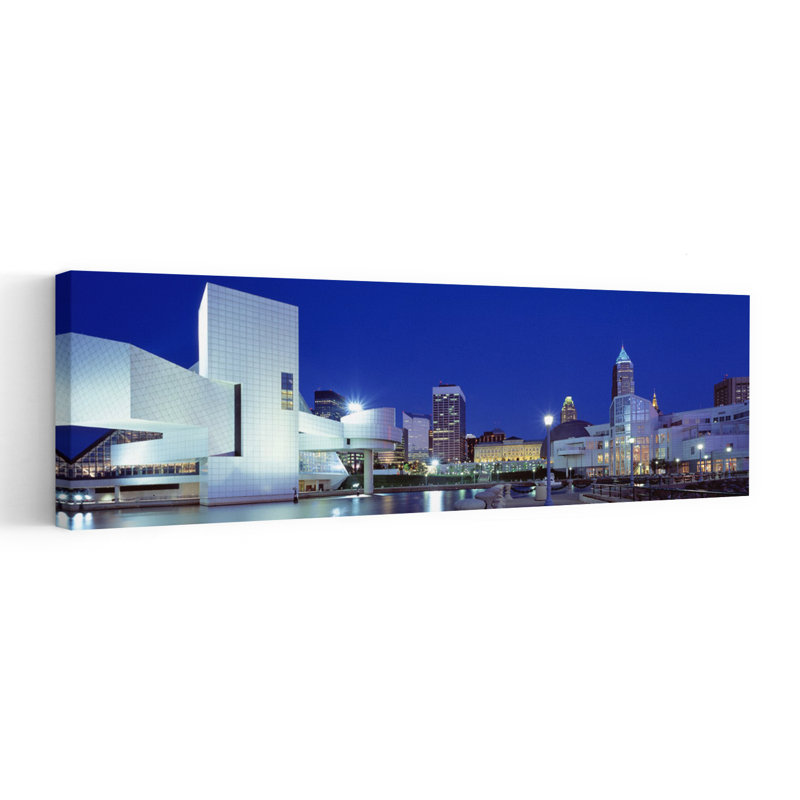 Rock And Roll Hall Of Fame Cleveland Ohio USA by Richard Sisk - Wrapped Canvas Panoramic Print, 30.48 cm H x 91.44 cm W