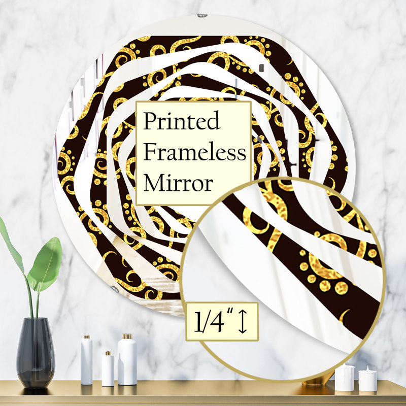 Miroir mural Whirl Swirl II, H 31,5 po x l po