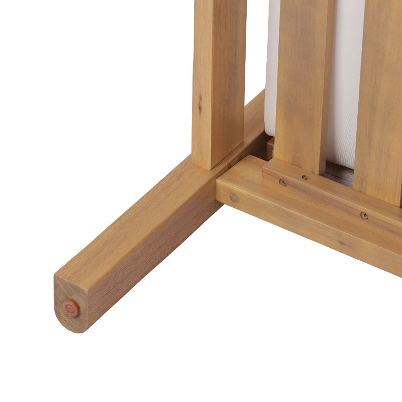 Ensemble de conversation d'extérieur en bois d'acacia pour 4 personnes Norza avec coussins hydrofuges