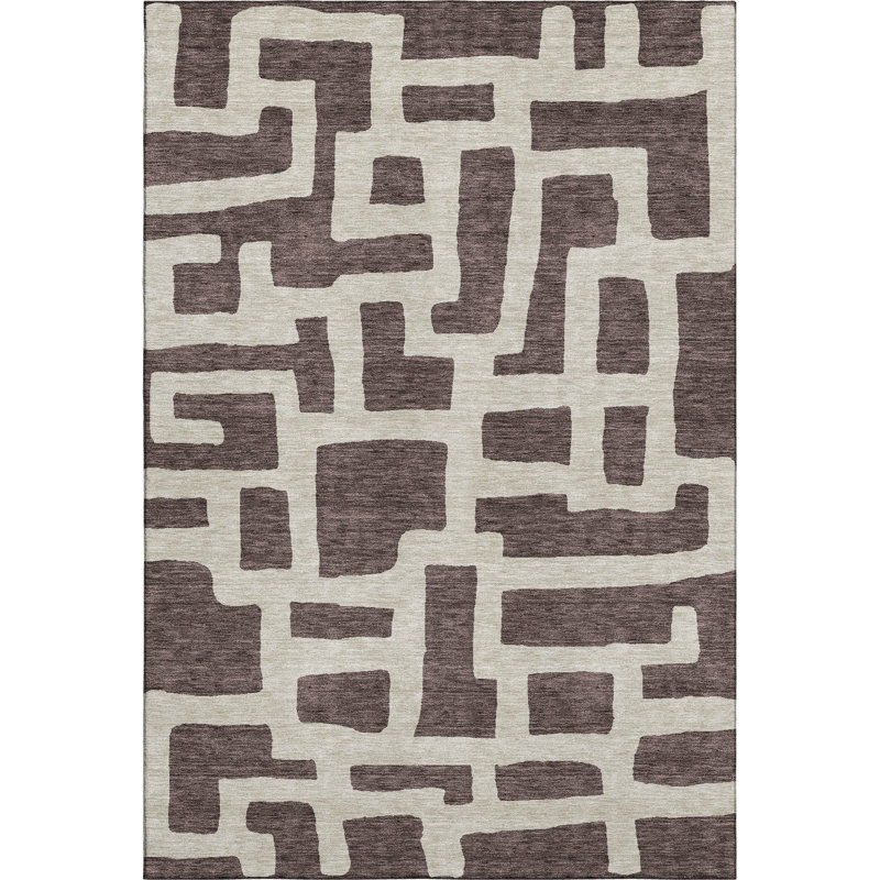 Premium Machine Washable Prisco Fudge Rug, Rectangle 9' x 12'