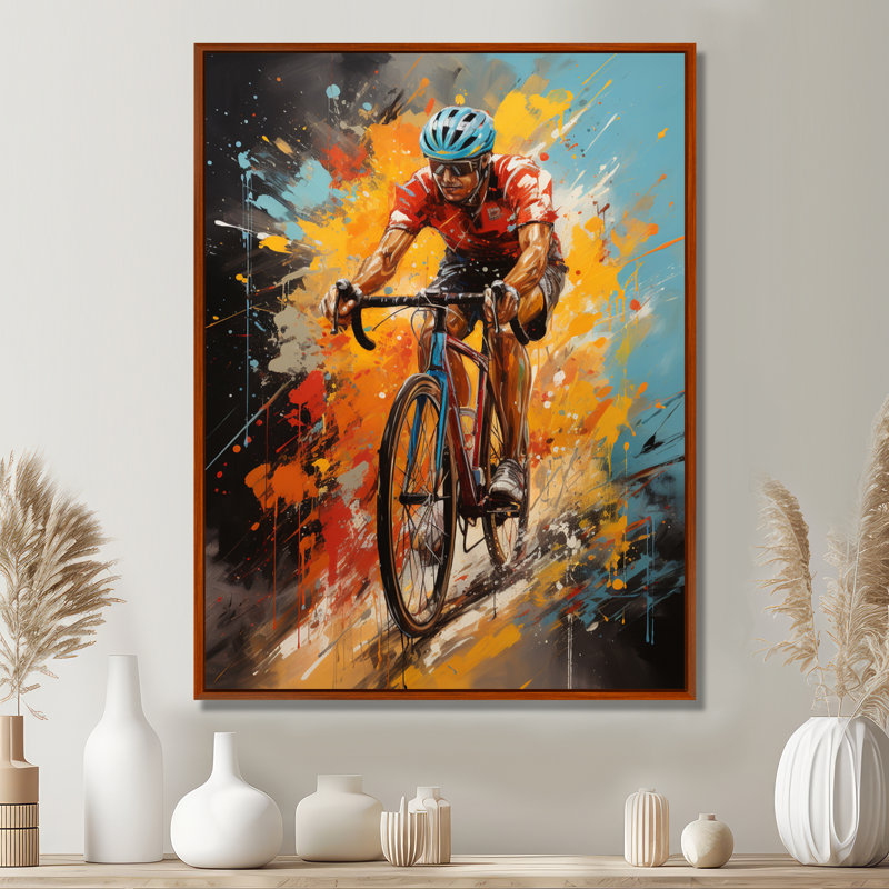 Withams Bicycle Bold Rides I - Art mural de bicyclette, H 44 po x l 34 po x P 1,5 po, Toile tendue