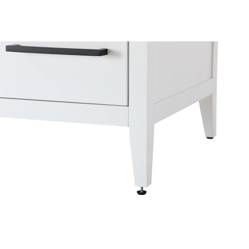 54 Inch Single Bathroom Vanity, White