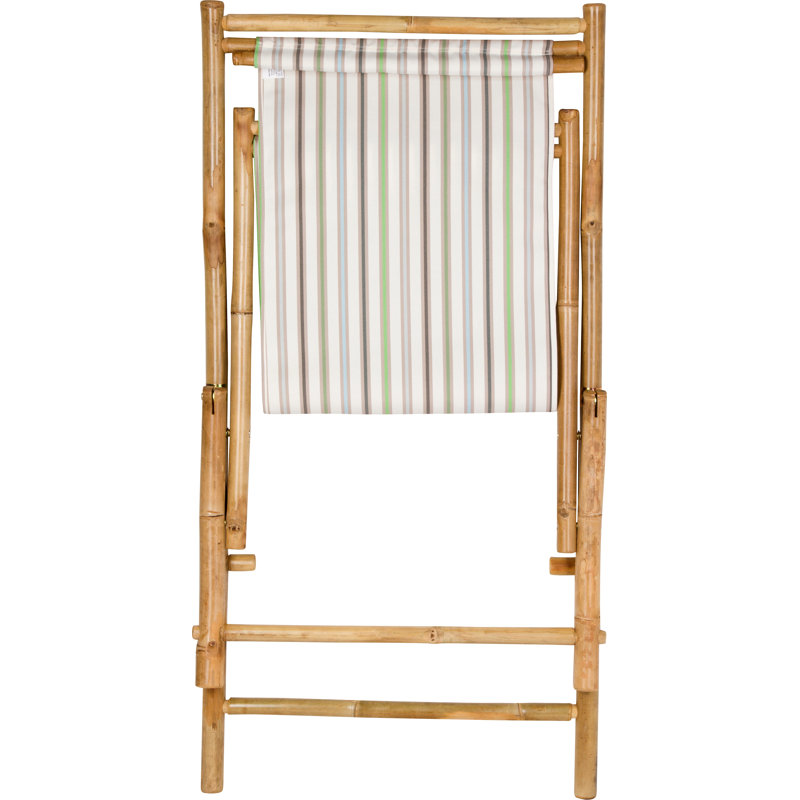 Sheree Folding Deck Chair, White Stripes
