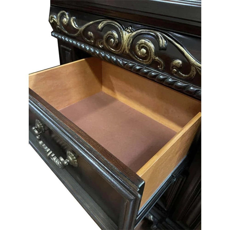 Table de chevet 2 tiroirs Traditional