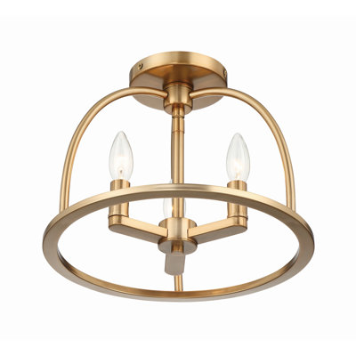 3-Light Semi Flush Mount